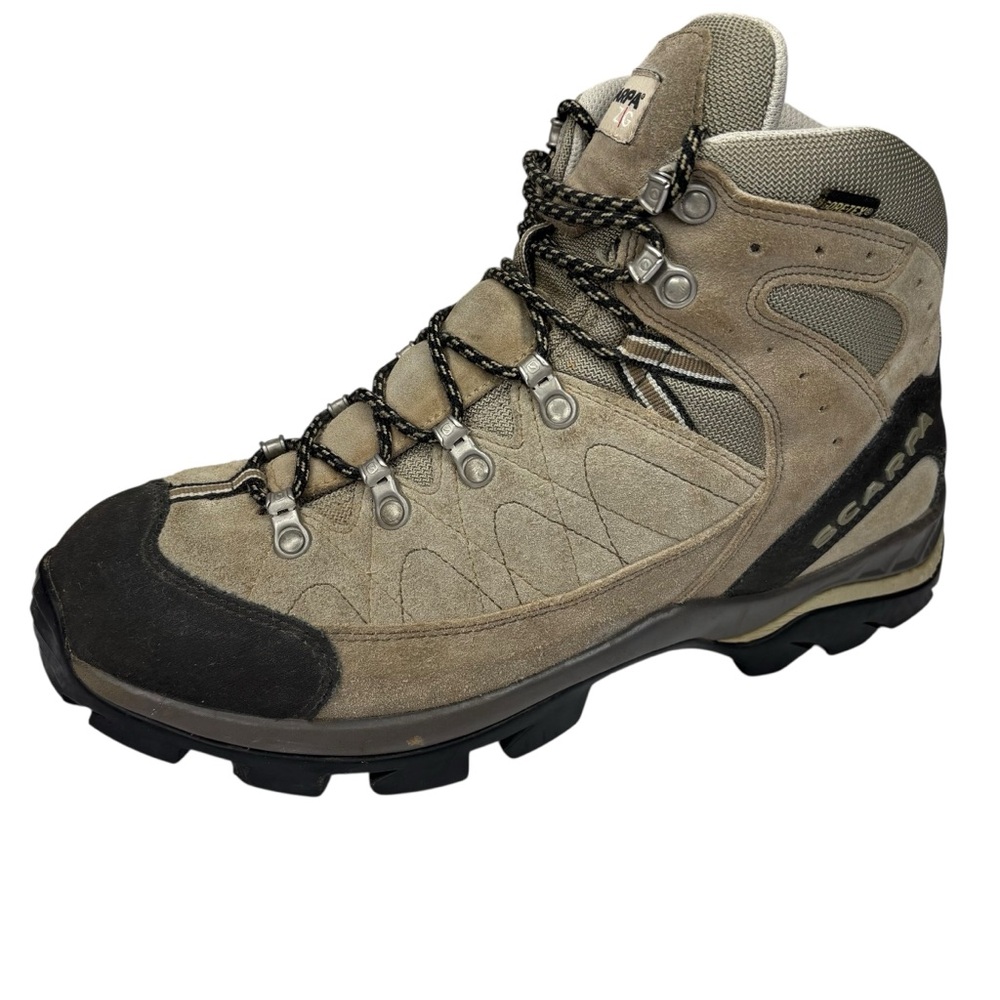 Men Scarpa Kailash Gray Trek Nubuck Leather Gortex Hiking Boots Size 11 Popular